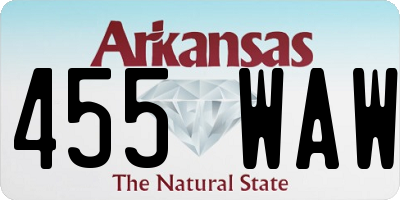 AR license plate 455WAW