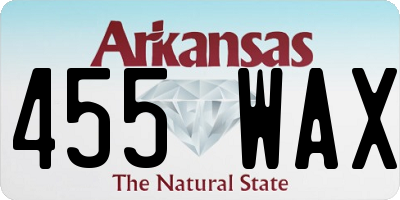 AR license plate 455WAX