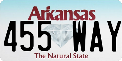 AR license plate 455WAY