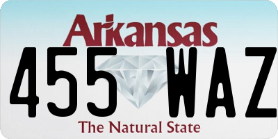 AR license plate 455WAZ