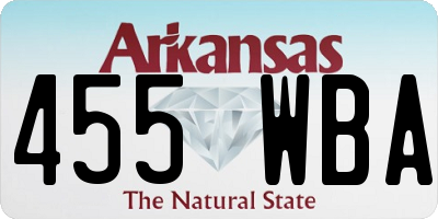 AR license plate 455WBA