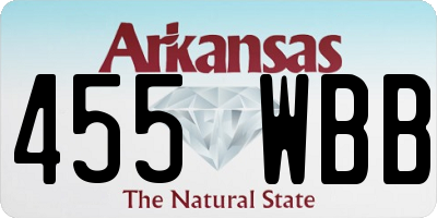 AR license plate 455WBB