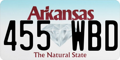 AR license plate 455WBD