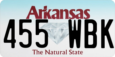 AR license plate 455WBK