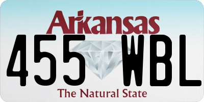 AR license plate 455WBL