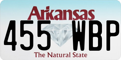 AR license plate 455WBP
