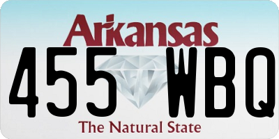 AR license plate 455WBQ