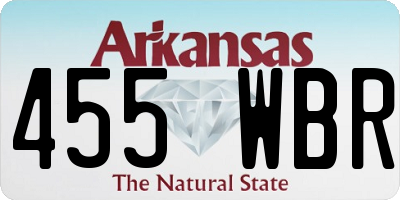 AR license plate 455WBR