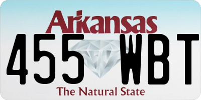 AR license plate 455WBT