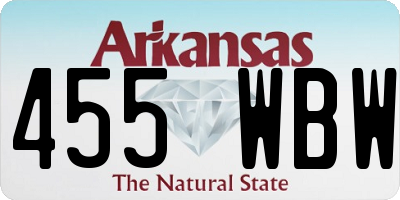 AR license plate 455WBW