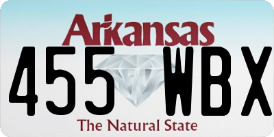 AR license plate 455WBX