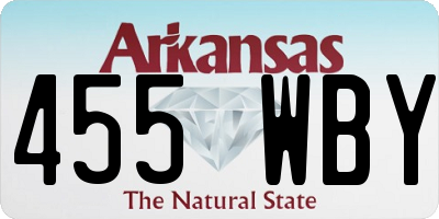 AR license plate 455WBY
