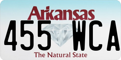 AR license plate 455WCA