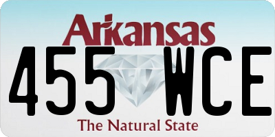 AR license plate 455WCE