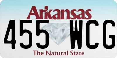 AR license plate 455WCG