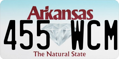 AR license plate 455WCM