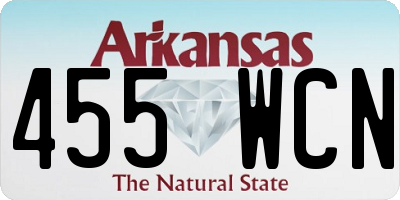 AR license plate 455WCN