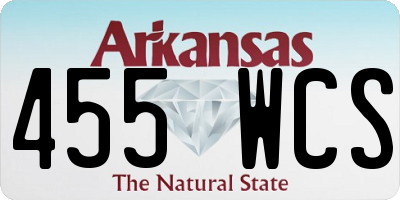AR license plate 455WCS