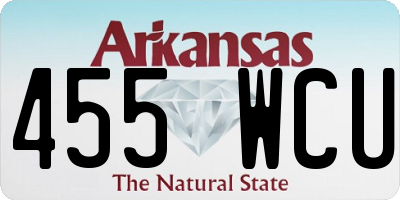 AR license plate 455WCU