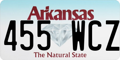 AR license plate 455WCZ