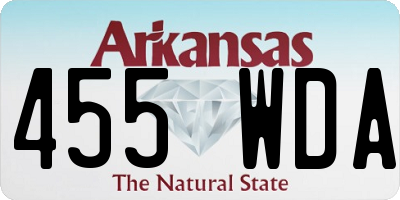 AR license plate 455WDA