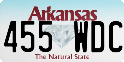 AR license plate 455WDC