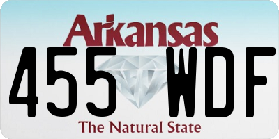 AR license plate 455WDF