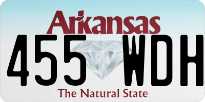 AR license plate 455WDH
