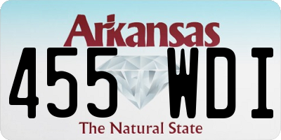 AR license plate 455WDI