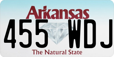 AR license plate 455WDJ