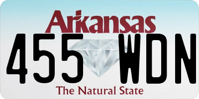 AR license plate 455WDN