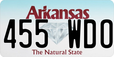 AR license plate 455WDO