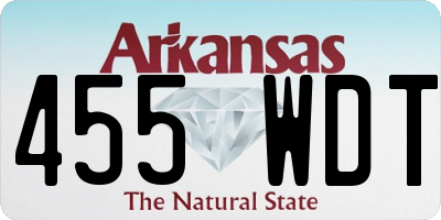 AR license plate 455WDT