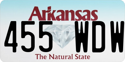 AR license plate 455WDW