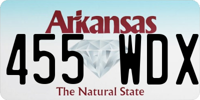 AR license plate 455WDX
