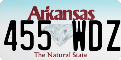 AR license plate 455WDZ