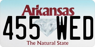 AR license plate 455WED