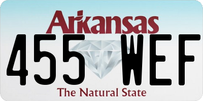 AR license plate 455WEF
