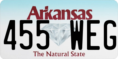 AR license plate 455WEG