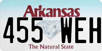AR license plate 455WEH