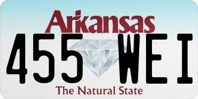 AR license plate 455WEI