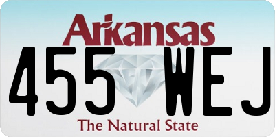 AR license plate 455WEJ