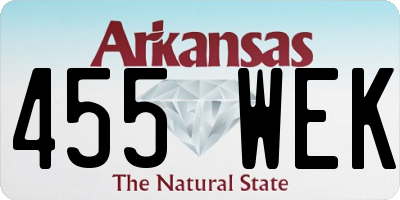 AR license plate 455WEK