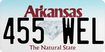 AR license plate 455WEL