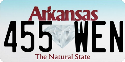 AR license plate 455WEN