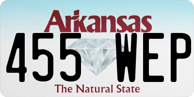 AR license plate 455WEP