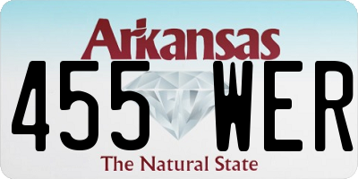 AR license plate 455WER