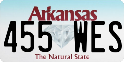 AR license plate 455WES
