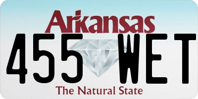 AR license plate 455WET
