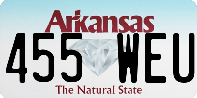 AR license plate 455WEU